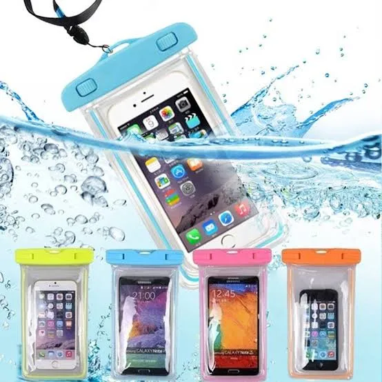 Underwater Waterproof Rainproof Mobile Case PVC Bag Transparent Touch Screen Premium Cell Phone Pouch Cover For Travel Hiking Rainy Season Monsoon KS